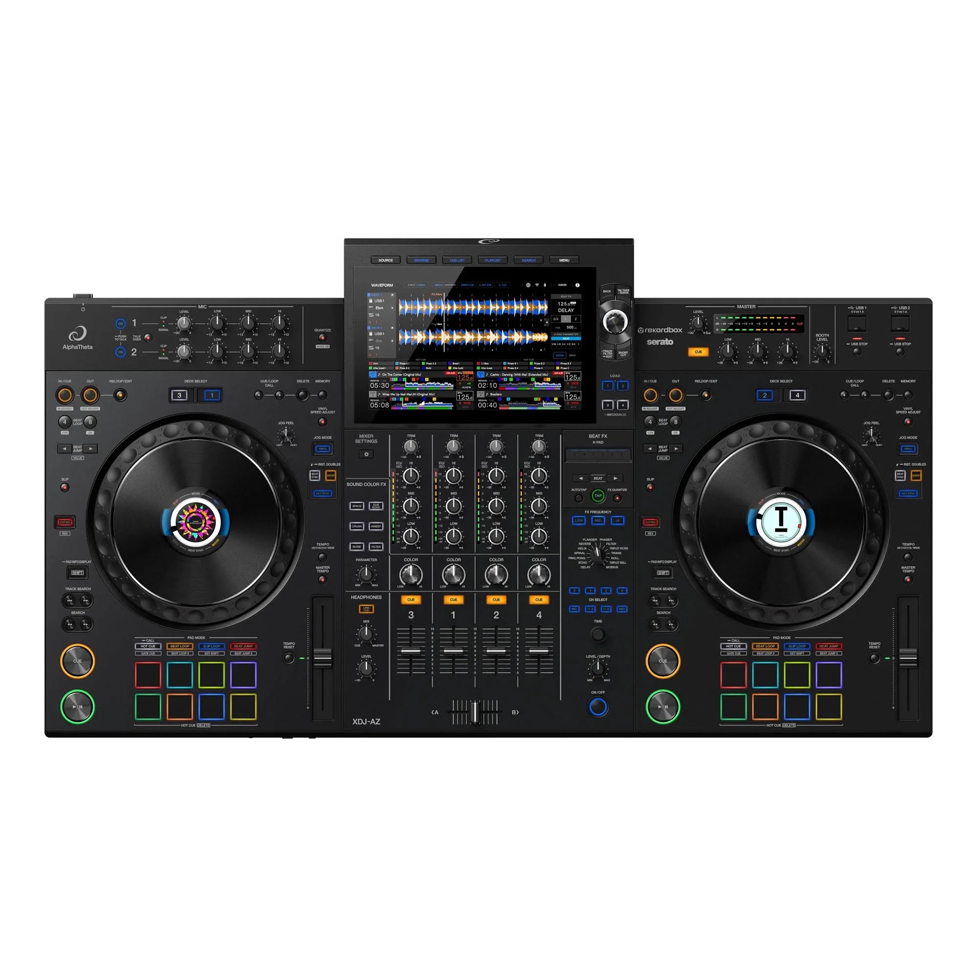 AlphaTheta XDJ-AZ 4-Channel Professional All-in-One DJ System - Black