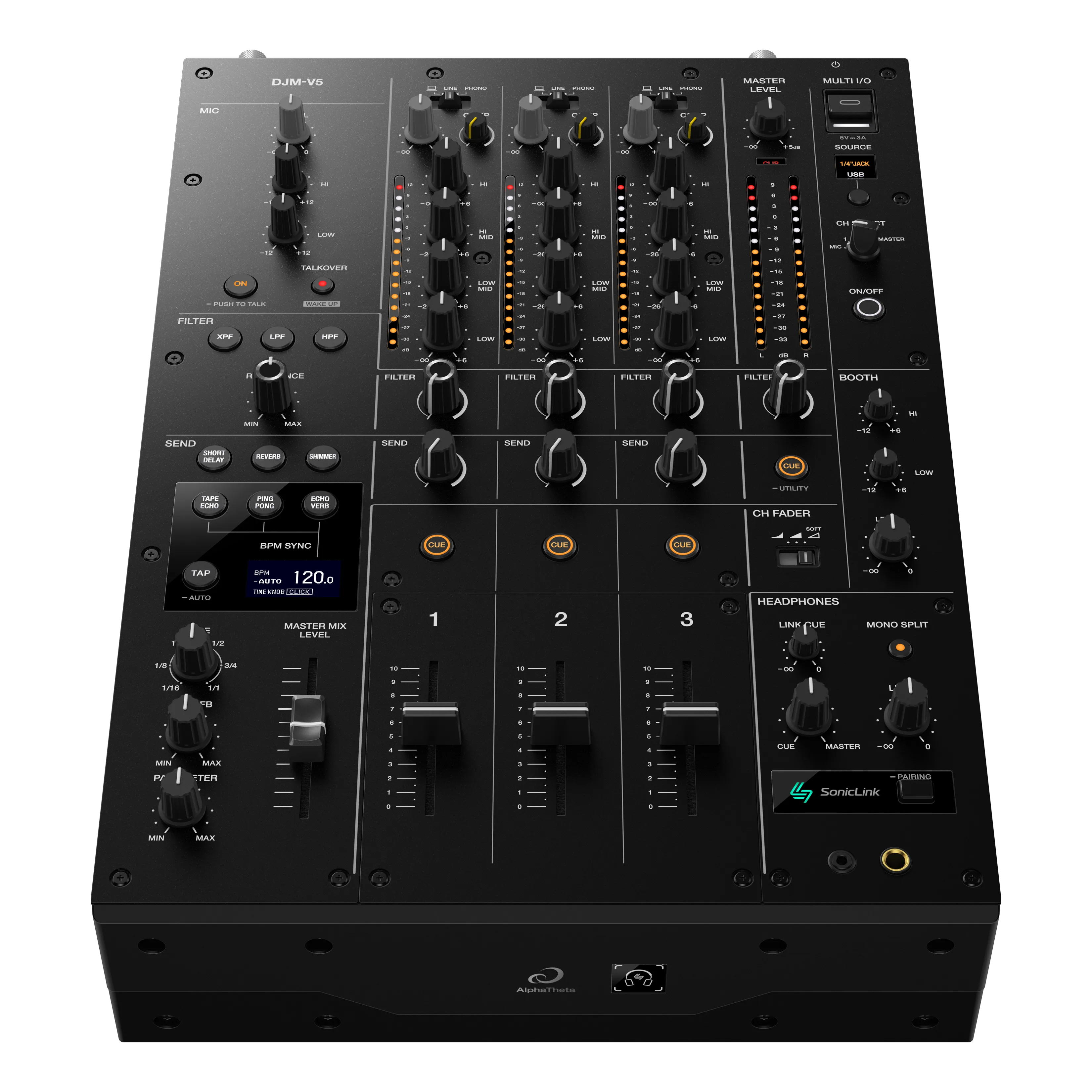 AlphaTheta DJM-V5 top view