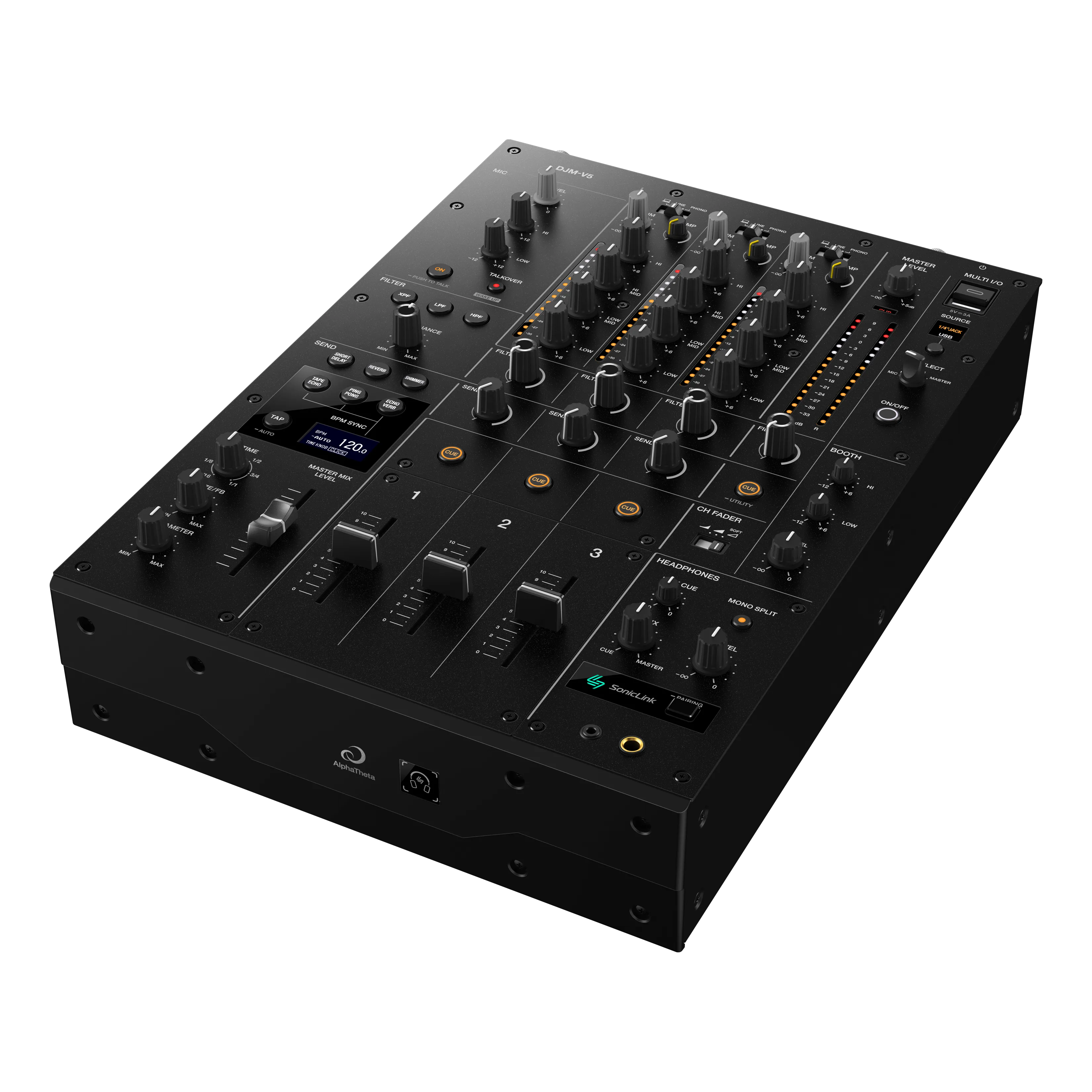 AlphaTheta DJM-V5 side view